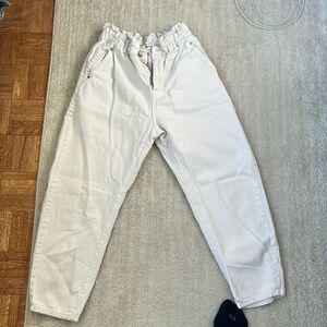 Zara paper waste bag, jeans